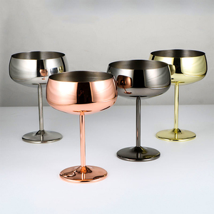 15oz <strong>Espresso</strong> <strong>Martini</strong> Cocktail Wine Goblet Stainless Steel Champagne Coupe <strong>Glasses</strong> Long Stem Margarita <strong>Glass</strong> Wedding Gift Set - Product Image 2
