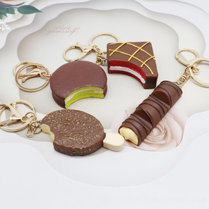 Mini Portachiavi a Forma di Cioccolato, Divertenti Portachiavi a Forma di Gelato e Torta <span class=keywords><strong>Kinder</strong></span>, Ciondoli per Borsa da Donna, Gioielli - Product Image 1
