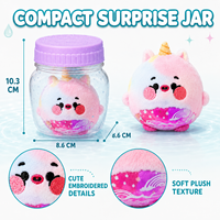 Peluche surprise à révéler dans un pot – Adorable animal fruité à secouer et à découvrir – Styles variés pour cadeaux d'enfants