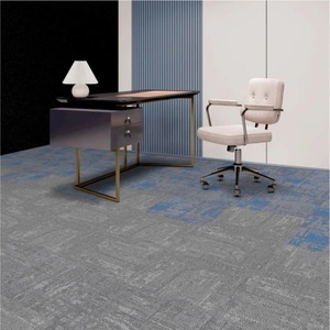Dalles de moquette modulaires de qualité supérieure pour bureau, bleu gris, motif linéaire, dos en <span class=keywords><strong>EVA</strong></span>, antidérapantes, résistantes aux taches, moquette carrée pour sol - Product Image 4