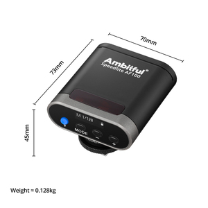 Flash pour appareil photo Ambitful AF100 Mini GN12 5600K TTL Speedlite avec télécommande sans fil et fixation griffe porte-accessoire portable - Product Image 2