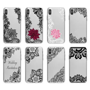 Moda de luxo Lace Flower Design Casos de Celular para Iphone 11 13 Pro Max X XS XR XSMAX 12 Mini IPhone Capas para 6/6S 7/8 Plus