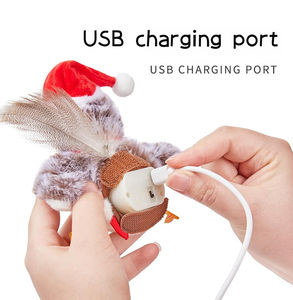 Jouets pour chats : Oiseau agitateur réaliste, siffleur d'herbe qui chante, jouet interactif rechargeable activé par le toucher pour chatons - Product Image 6