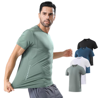 Camiseta de Manga Corta para Hombre JNEI, Protección Solar, Absorbe la Humedad, Transpirable, Ropa Deportiva para el Día a Día