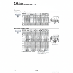 นิวเมติกส์แบบสัมผัสเดียว KQ2T16-04AS ชิ้นส่วนนิวเมติก SMC - Product Image 1