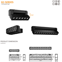 RONSE Slim Track Rail Grille Magnétique Lumière 48V LED Spotlight Linear Magnetic Track Strip Lights