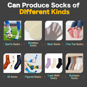 Motor de máquina de tejer de calcetín liso multifuncional todo en uno de alta productividad de entrega rápida para tejer estructura ósea 2 años - Product Image 2