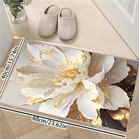 Tapis Décoratif en Velours Cristal, Antidérapant Rembourré, Lavable en Machine, Tapis de Sol pour Salon Salle de Bain Cuisine Chambre Entrée