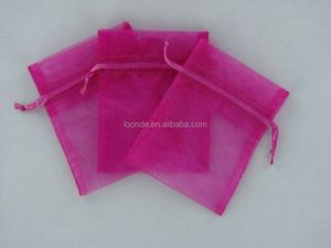 Sac cadeau en organza de haute qualité en gros avec cordon de serrage - Product Image 4