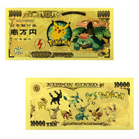 2026 Penjualan Terlaris US Pocket Monster 13 Desain Uang Kertas Berlapis Emas 24K untuk Koleksi