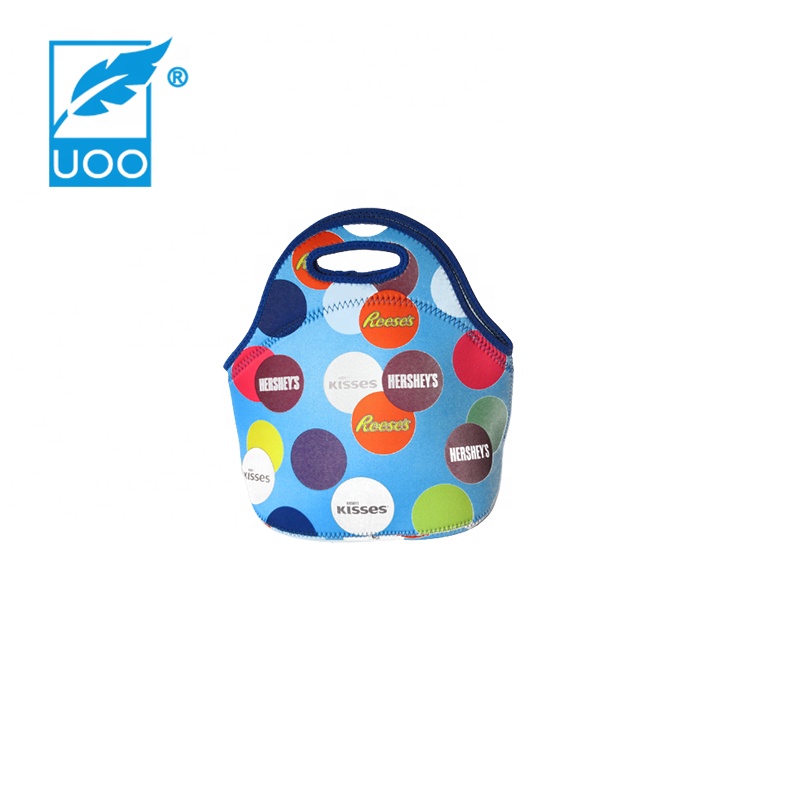 UOO Неопреновая модная дизайнерская сумка для ланча, чистый цвет с индивидуальным логотипом