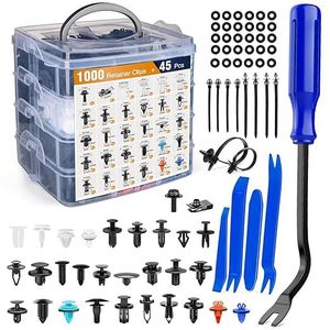 Clips de Sujeción para Automóviles, Caja de 1000 Piezas con 45 Herramientas de Mantenimiento para Reparación y Reemplazo de Automóviles - Product Image 1