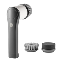 Nettoyeur électrique motorisé sans fil 3 en 1, rechargeable par Type-C, 310 tr/min, IPX5, kit de brosse de nettoyage électrique pour salle de bain et cuisine
