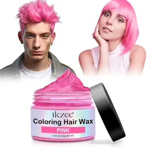 Ikzee lilin rambut mewarnai pria dan wanita, 9 warna bahan alami dapat dicuci Styling sementara tanah liat warna rambut lilin untuk pria dan wanita