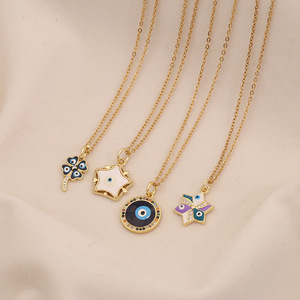 Collana con Ciondolo Occhio del Diavolo 2026, Placcata Oro con Zirconi e Smalto, Charm Occhio Malvagio per Gioielli da Ragazza - Product Image 2