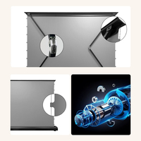 Pantalla de Proyección Motorizada Black Diamond ALR de 72-150 Pulgadas, Pantalla Eléctrica Ascendente desde el Suelo, Anti-Luz, para Proyectores 4K de Largo Alcance