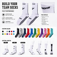 Chaussettes antidérapantes personnalisées en caoutchouc à pois noirs, impression de logo personnalisée, chaussettes antidérapantes pour le football, le soccer, la gym et l'entraînement
