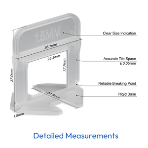 คลิประบบปรับระดับกระเบื้องคุณภาพสูง1.0-<span class=keywords><strong>3</strong></span>.0มม. สำหรับหินเซรามิกขนาด<span class=keywords><strong>3</strong></span>-12มม. - Product Image 3