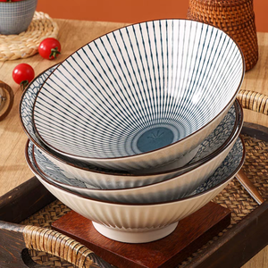 Porcelana Ecológica Personalizada de Estilo Japonés Minimalista, con Patrón de Plantas de Cuatro Colores, de 8 Pulgadas, Marca Yamada, Popular en Internet - Product Image 3