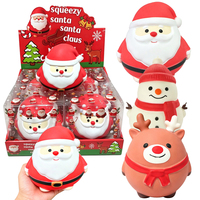 Lot de 24 jouets squishy de Noël US RTS, Père Noël, Bonhomme de neige, Renne, en TPR, remplis de farine, jouets anti-stress à presser avec emballage cadeau