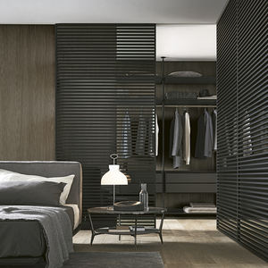 Minimalista passeggiata nell'armadio organizzatore di stoccaggio costruito in camera da letto armadio moderno a forma di L armadio in legno massiccio per appendere i vestiti - Product Image 5