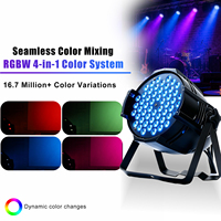 Projecteur LED Par 54x3W RGBW 4-en-1 180W DMX512 8CH pour Scène, Spectacles en Direct, Mariages et DJ - Vente Flash