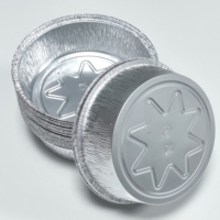 Barquette alimentaire jetable fiable en aluminium moulé en pulpe de 8 pouces, qualité alimentaire, 1450 ml, 205*66 mm, pour pizza, gâteau, tarte
