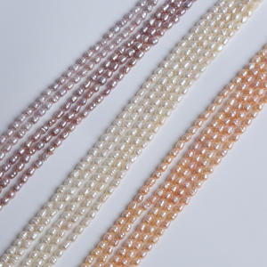Perles d'eau douce naturelles en vrac de Zhuji, 40 cm2-2,5 mm, blanches, pour la fabrication de bijoux DIY - Product Image 1
