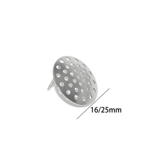 Boucles d'oreilles creuses en acier inoxydable, base en maille, grande taille, accessoires de bijoux DIY - Product Image 2