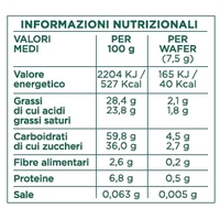 Biscuits gaufrettes croustillantes et sucrées à la crème de noisette, marque italienne Cabrioni, emballage en boîte 26x150g, durée de conservation 12 mois