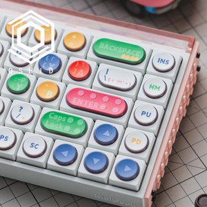OSHID <span class=keywords><strong>Jumpy</strong></span> Bricks Dye-Sub RGB Keycaps Cherry Profile Colorful Building Block Style pour clavier mécanique Keycaps personnalisés - Product Image 3