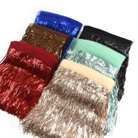 Prix d'usine – Franges à sequins en forme de feuille de 20 cm pour costumes de scène, accessoires de décoration de rideaux et artisanat DIY