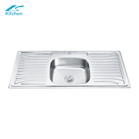 LS-9146 moderne Desgin rectangulaire 1000*500*160 polit l'évier de cuisine en acier inoxydable avec égouttoir