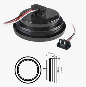 Fanale posteriore rotondo da 4 "DC12-24V indicatore laterale LED Truck Light Stop/ Trail/indicatore funzioni stroboscopiche con 12 LED IP 65 e connettore - Product Image 2