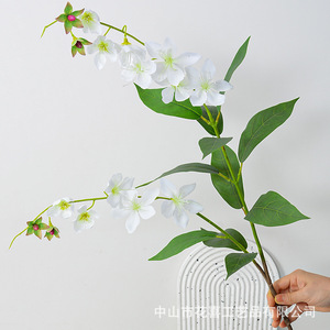 Bouquet de jasmin doré simulé Flower Delight, en PVC souple, réaliste, décoration d'intérieur, accessoires de mariage - Product Image 2