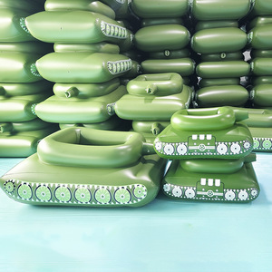 Inflatable Water Spray Battle Tank Green Outdoor Pool Float For Summer Fun - Product Image 3
