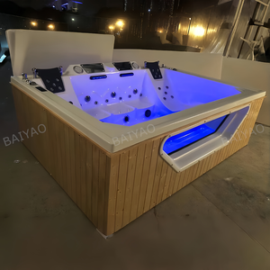 Vente en gros de spas modernes pour 5 personnes, de style villa, pour l'extérieur, avec un design rectangulaire en acrylique écologique - Product Image 3