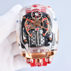 Montres mécaniques de luxe pour hommes Jacob personnalisées transparentes, dernières tendances 2024 - Product Image 2