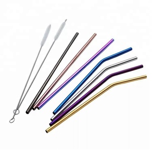 <span class=keywords><strong>Amazon</strong></span> Venta caliente de acero inoxidable recto doblado beber bebida paja para bar - Product Image 3