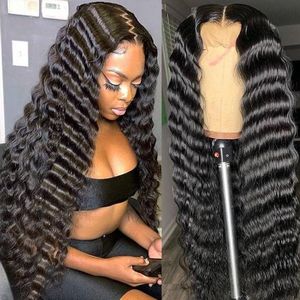 Pelucas delanteras de encaje peruano prearrancado brasileño crudo 13x6 para mujeres negras cabello humano cuerpo onda profunda Hd pelucas frontales de encaje vendedor - Product Image 1