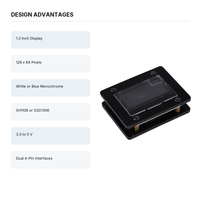 Module d'affichage OLED 1.3 pouces 128*64 I2C SH1106 SSD1306, écran blanc bleu pour projets embarqués Arduino