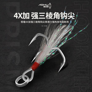 Leurre de pêche Aohu Spinner avec 4 hameçons triples pour lancer longue distance, leurre pour la pêche au bar en eau moyenne - Product Image 3