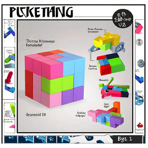 Nhựa mini Magic <span class=keywords><strong>Cube</strong></span> Khối Câu Đố 3x3x3 với thẻ não đào tạo giáo dục biểu tượng tùy chỉnh hộp màu Unisex - Product Image 3
