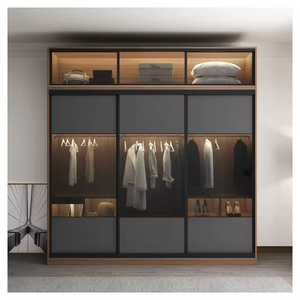 Meilleures Ventes : Système de Rangement Modulable pour Dressing, <span class=keywords><strong>Armoire</strong></span> Spacieuse en Bois Grande Capacité avec Étagères et Tiroirs - Product Image 5