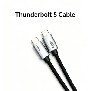Nouveau câble Thunderbolt 5 ultra-fin OD3.8 en silicone souple 80 Gbps 240 W USB C, prise en charge OEM ODM - Product Image 1