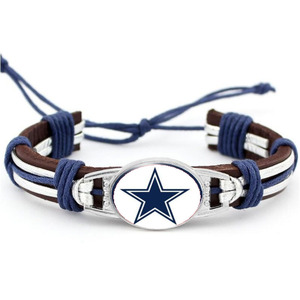 Pulseras de Cuero Ajustables al por Mayor de los 32 Equipos de la NFL, Pulseras de Equipos de la NFL - Product Image 1