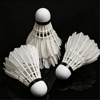 Volants de badminton professionnels de compétition en plumes de canard, légers, durables, de haute qualité, en liège hybride, pour l'entraînement sportif