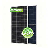 Panneau solaire à prix d'usine, panneaux solaires 600W, panneau solaire bifacial double vitrage 630W de qualité supérieure