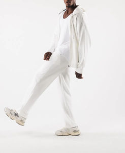 เสื้อมีฮู้ดแบบซิปสำหรับผู้ชายเสื้อแนวสตรีทไซส์ใหญ่เปิดไหล่ไม่มีซิปออกแบบโลโก้ได้ตามต้องการ - Product Image 3