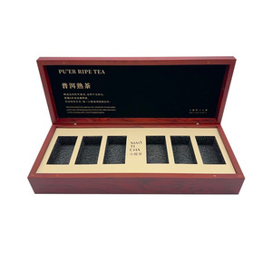 Caja de madera para té Pu'er maduro, caja de almacenamiento rectangular hecha a mano de 65mm para productos de té - Product Image 2